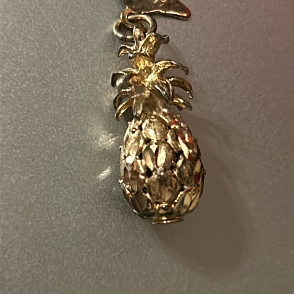 Vintage Crea Sterling Silver Gold Vermeil Pineapple Charm Pendant 925 - Picture 3 of 8